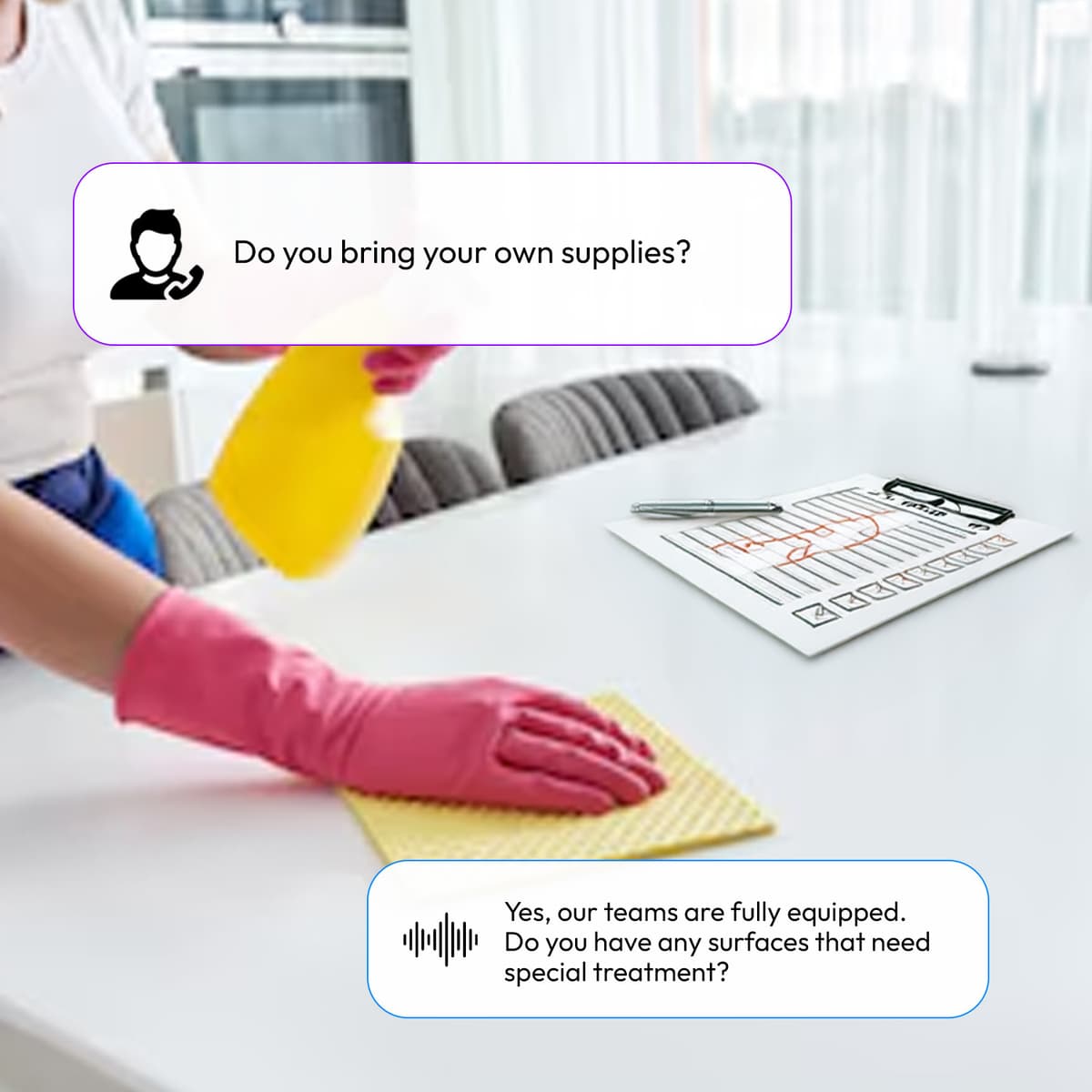 AI Answering Service for Cleaning Appointment Scheduling