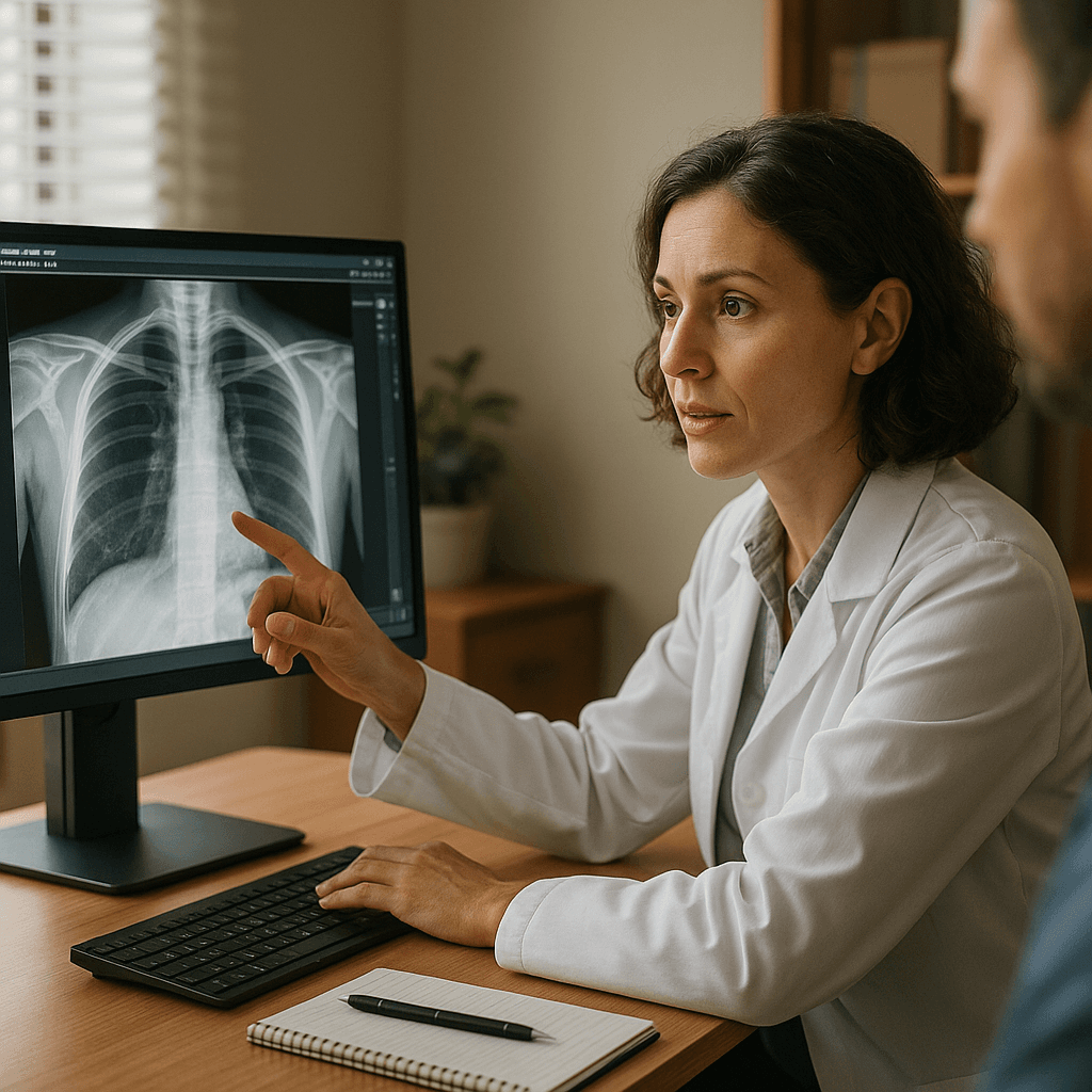 AI Answering Service for X-Ray Imaging Communication