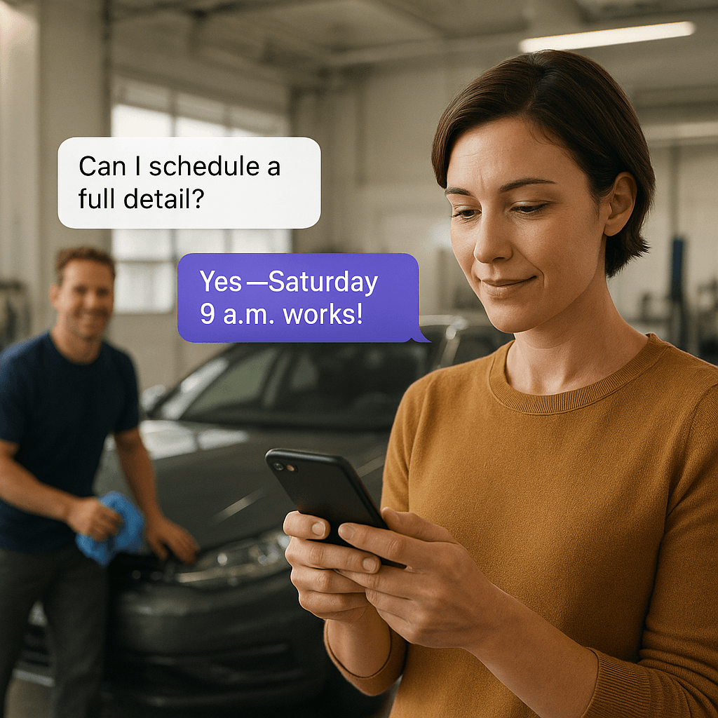 AI receptionist for auto detailing shops