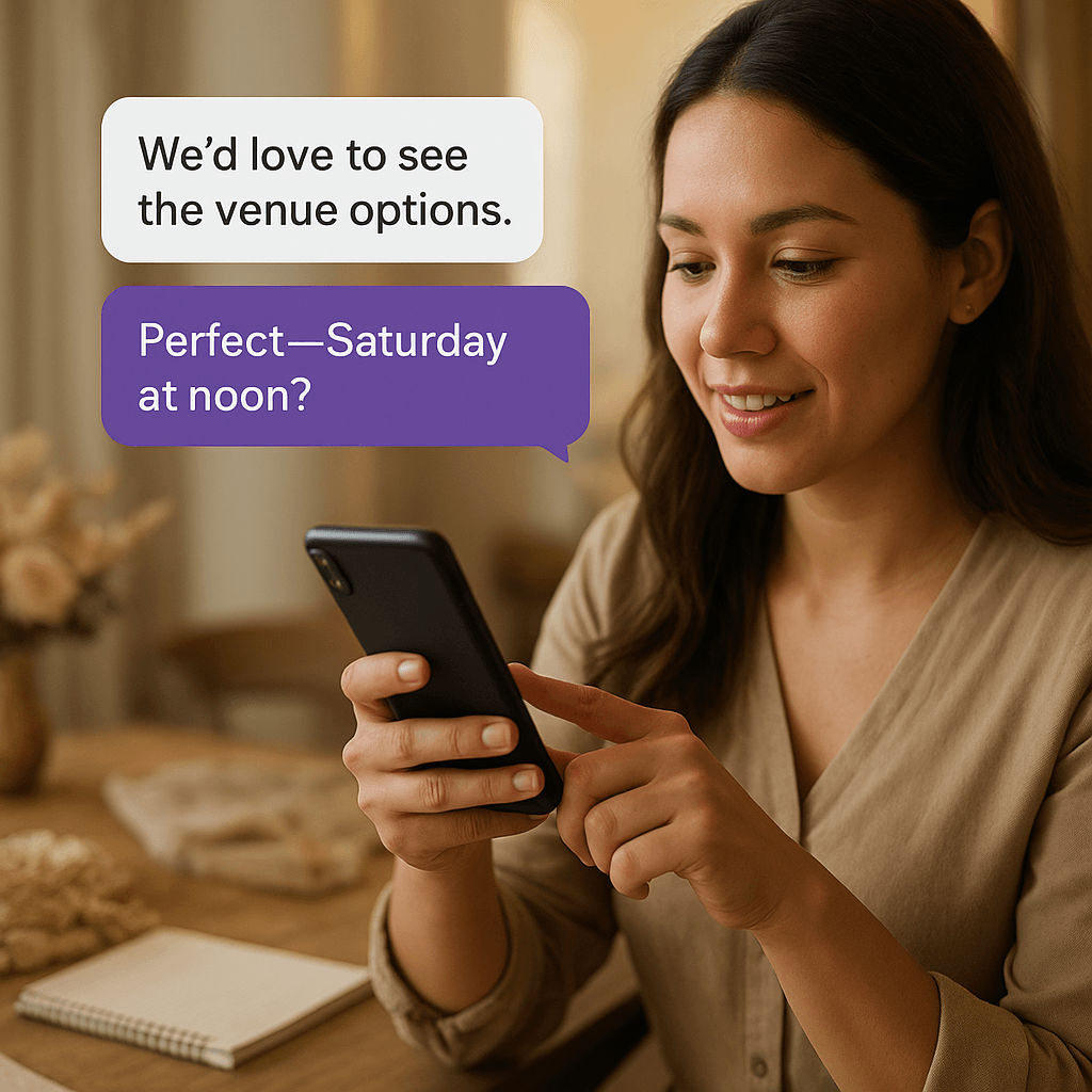 AI receptionist for wedding planners