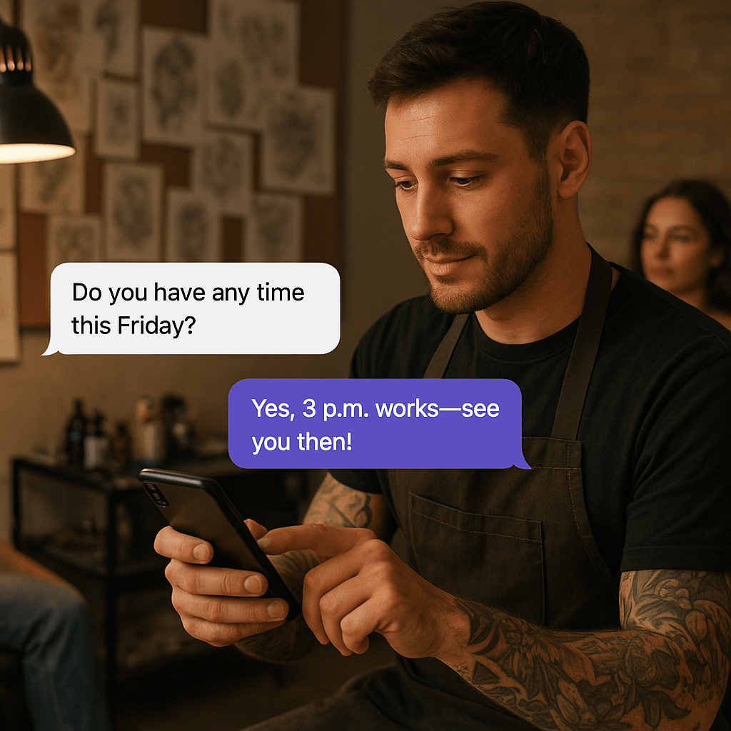 AI receptionist for tattoo studios