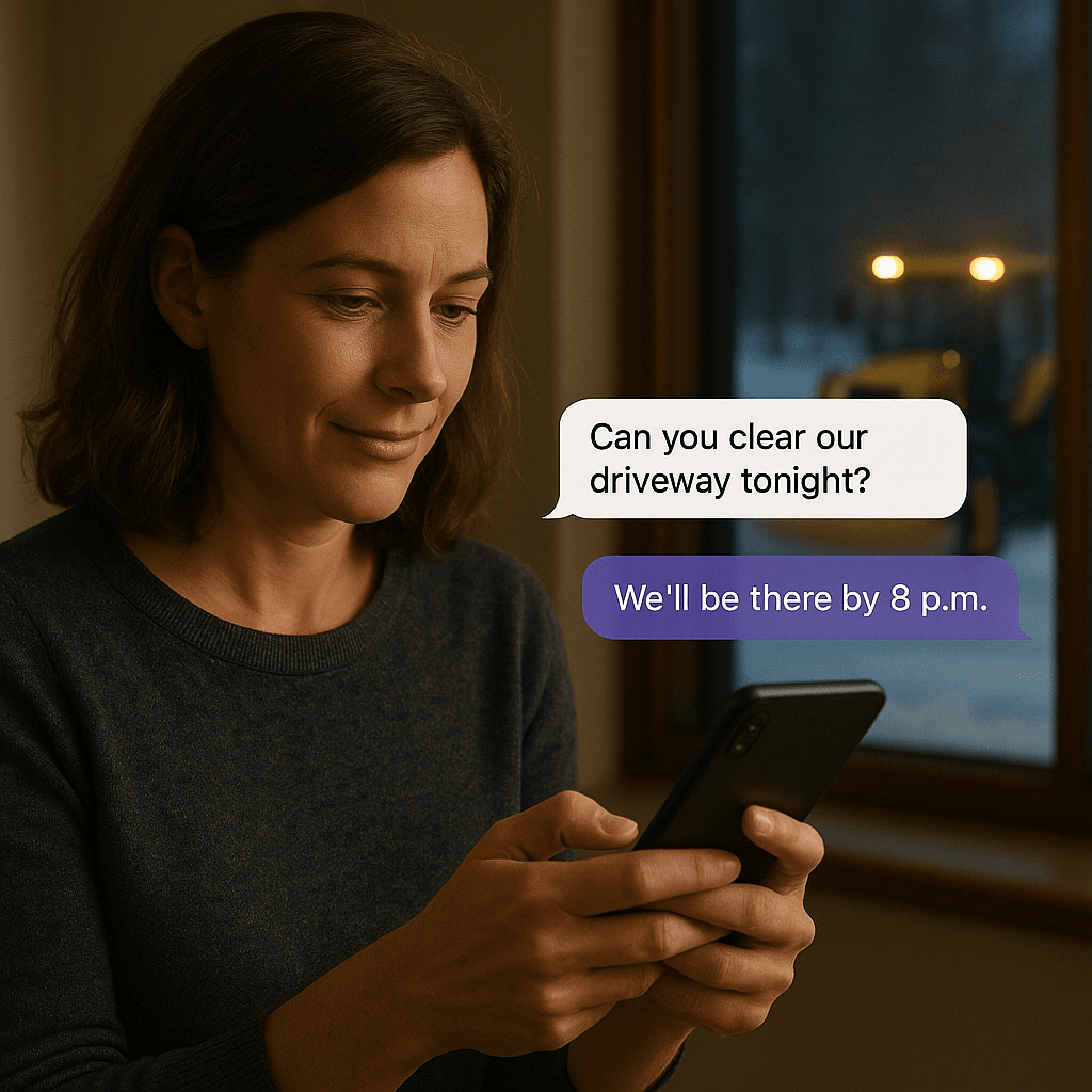 AI receptionist for snow removal companies