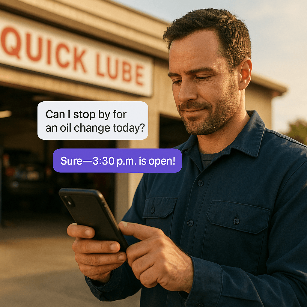 AI receptionist for quick lube service centers