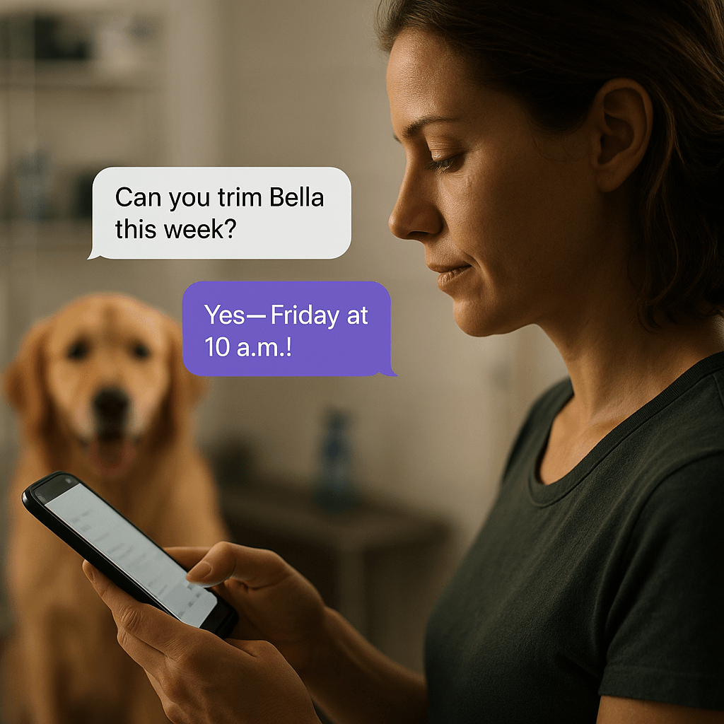 AI receptionist for dog grooming businesses