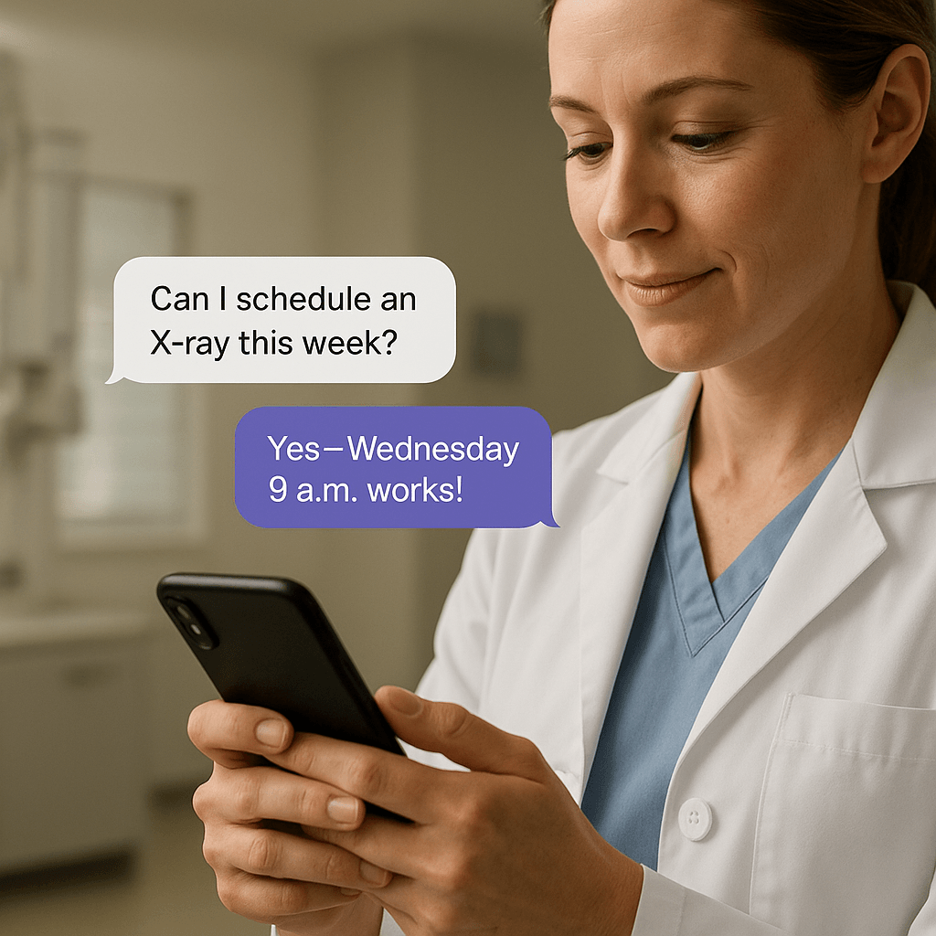 AI receptionist for X-ray and imaging centers