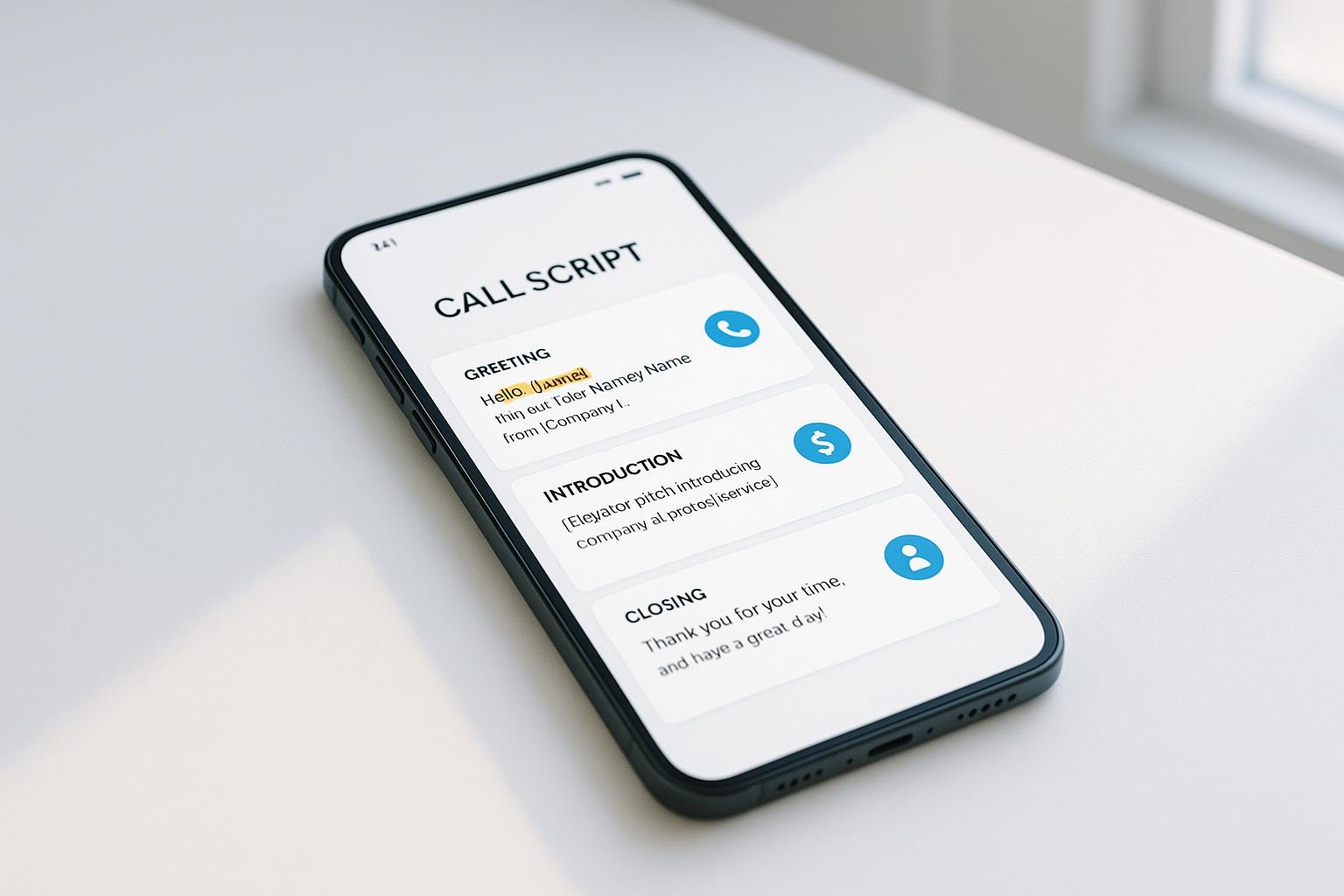 Business Call Script Generator